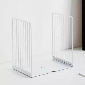 l자 북엔드 2p 세트 화이트 책상 간이 철제 책꽂이 간이책꽂이 책지지대 북엔드