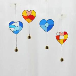 글라스아트 하트 썬캐쳐 도어벨 만들기 DIY 키트 유리공예 미술 수업 방과후 체험 솜씨키트