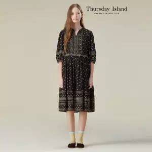 [Thursday Island] 레빗 보더 원피스(T236MOP131W)