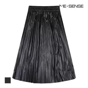 [미센스] 가죽 플리츠 스커트_MB4XSKMG01Z
