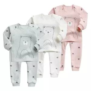 [그린베베] 영유아 겨울용_곰탱이 보온내의/아기옷/아기내복/겨울실내복/신생아/남아/여아/상하세트/순면/KC인증/국내원단