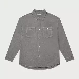 [보리보리/행텐 틴즈]남성 코튼 샴브레이 오버핏 워크 셔츠_165(10530-020-611-10)