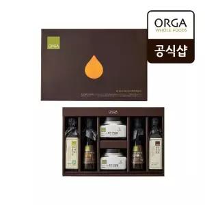 [올가] ORGA 참기름(국산) 들기름 간장 토판염 혼합세트