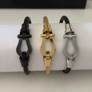 티타늄 말발굽 팔찌 스테인레스 말굽 매듭 꼬임 스트랩