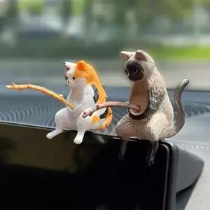 반려 고양이 동물 피규어 캐릭터 장식 소품 냥이 야옹이 선물 낚시하는 미니어처 귀여운