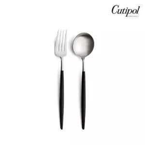 [큐티폴] 고아 블랙실버 디너 2종세트(디너스푼 디너포크)