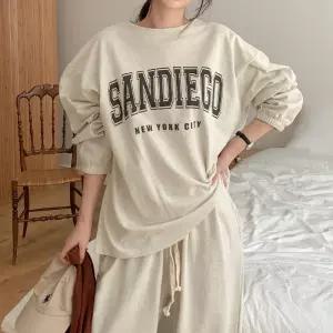 [제작]라이트이지 루즈핏 나염 티셔츠 & 팬츠 세트 83574 빅사이즈 여성의류