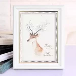 앤틱무드사진액자2p세트 5x7) 화이트) 포토액자 인테리어액자 웨딩액자 돌사진액자