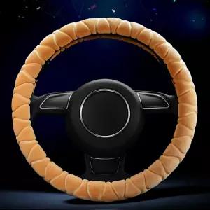 겨울 극세사 차량 핸들커버 미끄럼방지 따뜻 보온