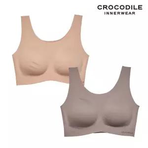 [감탄브라] [크로커다일] 소프트 나일론모달 패드일체형 U넥 브라2종 베이지 모카 CDWBR5O1516
