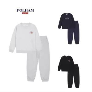 [폴햄키즈]공용)더블니트 폴키베어 맨투맨 조거팬츠