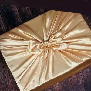 재래시장 보자기 과일박스 보자기 한우 명절 황금 노랑 금색 선물박스