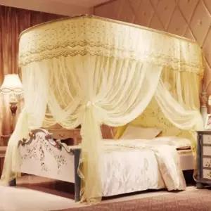 모기장 커튼형 침대 베이지 200x220cm 안젤라 모기장 방충망 침대모기장 침대방충망