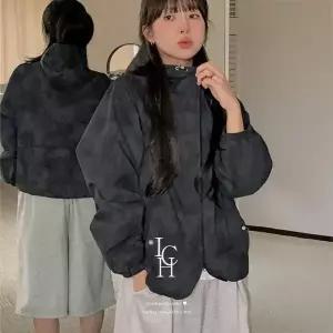 핫핑 [ICH] 아브아 스모크패턴 오버핏 후드 집업 점퍼