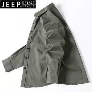 JEEP SPIRIT 순면 남성 셔츠 캐주얼 긴팔 봄 가을 작업복 남방