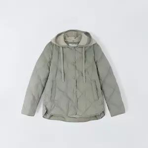 [앤클라인]니트 후드 퀼팅 패딩 E5HW002