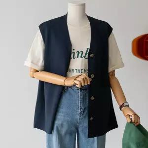 (안나앤플러스) 원 포켓 비스코스 베스트[베스트CY641] 빅사이즈