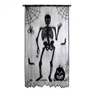 할로윈 데코 해골 커튼 호러 파티 배너 대형 (WFK0Q1U)