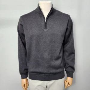 [파렌하이트]솔리드 하이넥 집업 티셔츠 그레이_I03FL