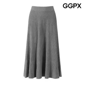 [GGPX] 무지 골지 니트 롱 스커트 (GP9SK040F)