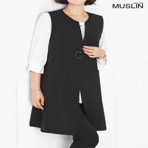 [모슬린]엄마옷 C장식 모던 롱 조끼 515FGH745 마담중년여성빅사이즈50대60대