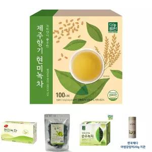 다농원 현미녹차 100티백/음료 녹차세트 가정용녹차 강의실녹차 녹차티백 보성 티타임 차 TEA 티백 티백차