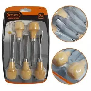 목공 조각도 세트 조각칼 5개 공예 작업 (WFK64T9)