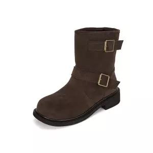 [무크]엠.무크 타냐 투버클 부츠 다크브라운 516523620IL