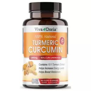 비바 도리아 강황 커큐민 위드 생강 보충제 1800mg 120캡슐