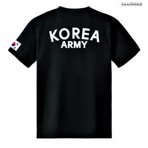 ROK 티셔츠 육군 PX 태극기 반팔티 남성 여성 러닝 스포츠 단체 티