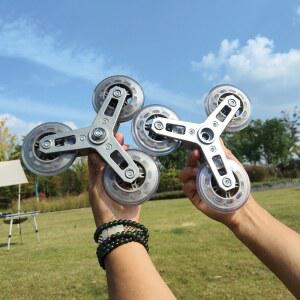 쇼핑 카트 계단 등반 휠 슬라이딩 롤러 교체 터 3 륜 도르래 액세서리