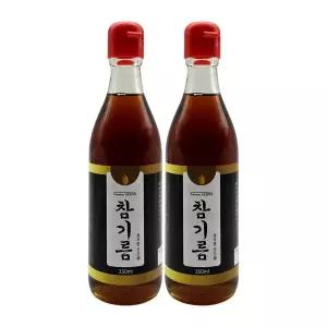 정직한곳간 저온압착 통참깨 100% 50년전통 참기름 350ml X 2통