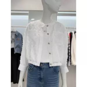 [ZOOC](천안아산점)여름 드로스트링 노카라 프린지 블라우스 Z252MSC022