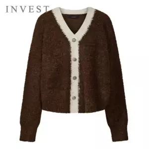 [인베스트] 내추럴 V 부클 가디건_IN5W1KC4611
