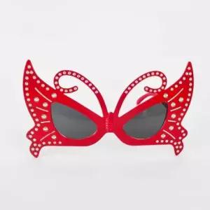 큐빅안경 선글라스 레드 파티 할로윈데이 할로윈 파티안경 할로윈파티 파티 촬영소품