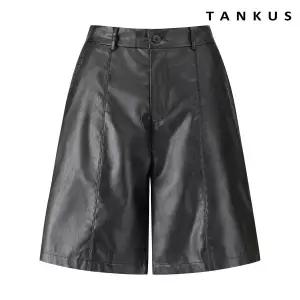 [롯데백화점]탱커스 레더 뒷 밴딩 하프 팬츠 (TX4PT001L0)