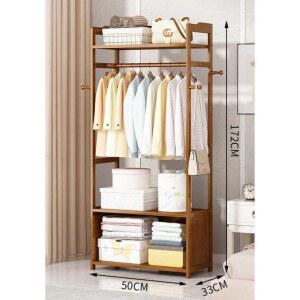 원목 500옷장 스탠드 서랍 50CM 오픈형 긴형 대용량 행거 틈새 도자기색 옷걸이