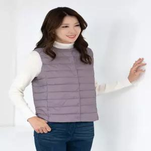 [모슬린]엄마옷 오리털 경량 패딩 조끼 516FGH127 마담중년여성빅사이즈50대60대