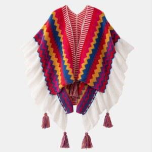 숄 멕시코판초 남미 망토 남녀공용 전통 몽골