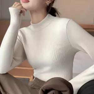 여성 기모 목티 겨울 보온 터틀넥 융기모 반목 폴라티 