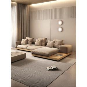 원목풍 소파 식 풍 신포 장원 과학기술 천 심플 소형 패브릭 식 소파