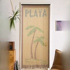 대나무 비즈발 커튼 야자수 문발 구슬커튼 중식당 장식