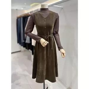 [LAP]티셔츠세트 버튼플레어 롱원피스 (AR7XW469)[35546601]