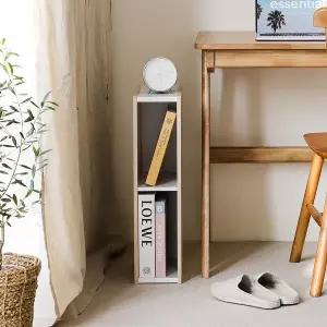 [아이리스] 우드 2단 틈새 수납장 선반 책장 책꽂이 15cm UB-6015