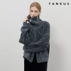 [롯데백화점]탱커스 스팽글 하프넥 투웨이 집업 가디건 (TX4CD018L0)