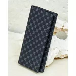 [롯데백화점]닥스 액세서리 [선물포장+쇼핑백] 블랙 가죽 로고 DD 패턴 장지갑 DBWA6E121BK