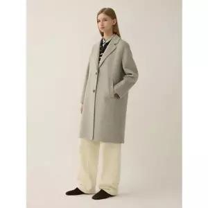 [리스트][겨울]싱글 투버튼 미들 핸드메이드 코트[35575258]