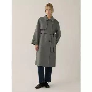 [리스트][겨울]울 플랩 하이넥 핸드메이드 롱 코트[35575374]