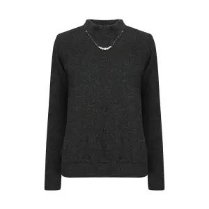 [크로커다일레이디] 크로커다일레이디 네크 장식 포인트 세미 티셔츠CLCWTS113