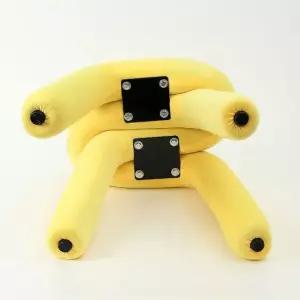 화장대스툴 벨벳 인테리어의자 옐로우 (WFFF4E4)